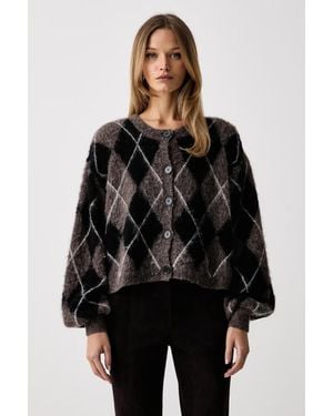 Gestuz Cardigan Da Donna Con Lana Gzsida - Nero