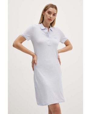 Lacoste Vestito Con Cotone - Bianco