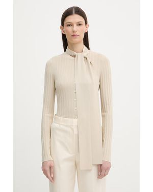 Rag & Bone Maglietta A Maniche Lunghe Da Donna Con Viscosa Giana - Neutro