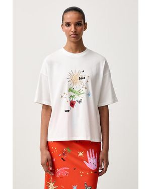 Never Fully Dressed T-Shirt Da Donna - Rosso