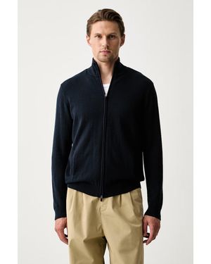 EA7 Cardigan Da Uomo Con Lana - Blu