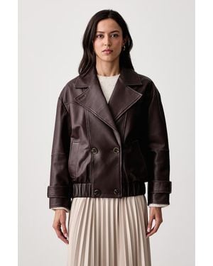 Marella Giacca Corta Da Donna - Marrone