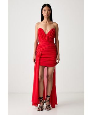Bardot Vestito Corsetto Remalia - Rosso