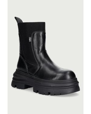 Buffalo Stivali Alla Caviglia Da Donna Dione Chelsea Mid - Nero