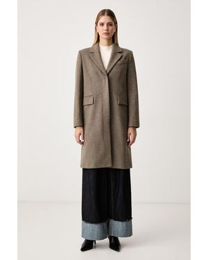 MAX&Co. Cappotto Da Donna Con Lana Bacini - Neutro