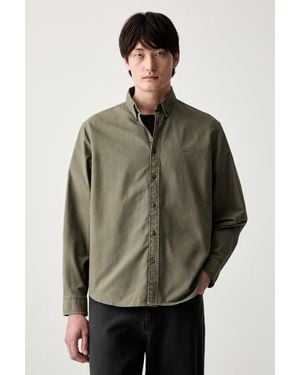Levi's Levi's Camicia Da Uomo Con Lino Authentic Button Down - Verde