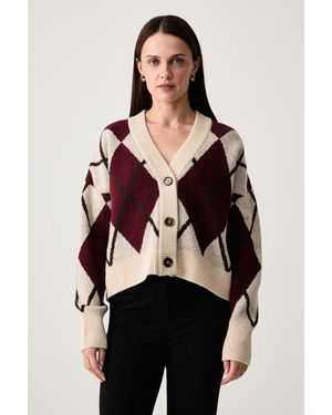 Barbour Cardigan Elegante Da Donna Con Lana Harleigh - Nero