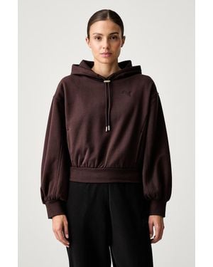 PUMA Felpa Con Cappuccio Da Donna Con Cotone Her - Marrone