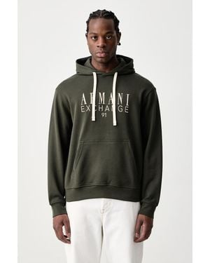 ARMANI EXCHANGE Felpa Con Cappuccio Da Uomo - Nero