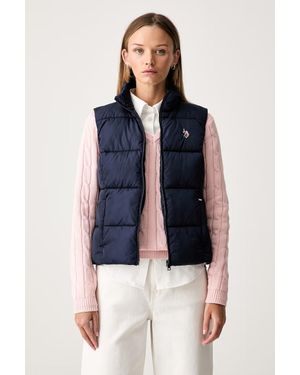 U.S. POLO ASSN. Gilet Da Donna Lightweight Puffer Gilet - Blu