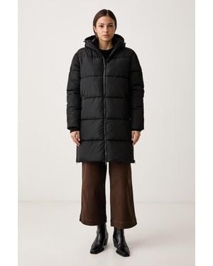 U.S. POLO ASSN. Giacca Lunga Da Donna Mid-Length Zip Detail Puffer - Nero