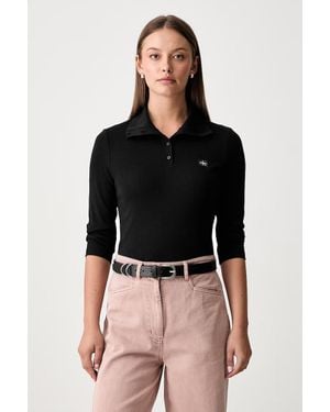 Calvin Klein A Maniche Lunghe Da Donna - Nero