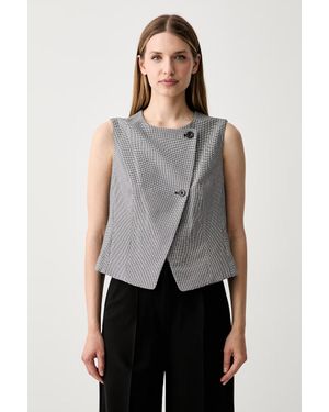 DKNY Gilet Doppiopetto Da Donna - Grigio