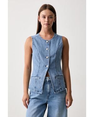 Morgan Gilet Monopetto Da Donna - Blu