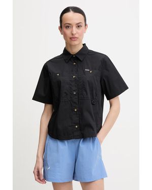 Columbia Camicia Da Donna Con Cotone Brea Falls - Nero