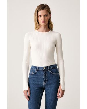 Marella Maglione Da Donna Con Viscosa Mllcactus - Bianco