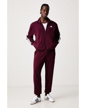 adidas Set Di Tuta Da Uomo Con Cotone Three Stripes - Rosso