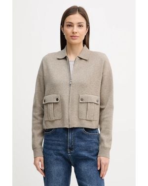 DKNY Cardigan Con Aggiunta Di Lana - Neutro