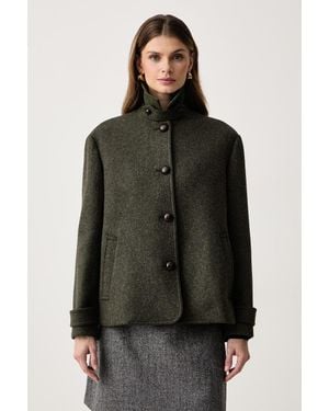 Weekend by Maxmara Giacca Da Contadino Da Donna Con Lana Wksdiorama - Nero