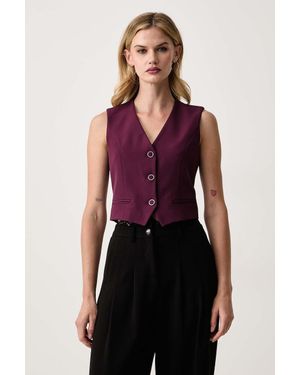 Fracomina Gilet Monopetto Da Donna - Viola