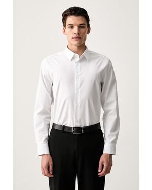 Calvin Klein Camicia Da Uomo Con Cotone - Bianco