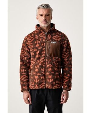 Columbia Felpa Double Face Da Uomo - Marrone
