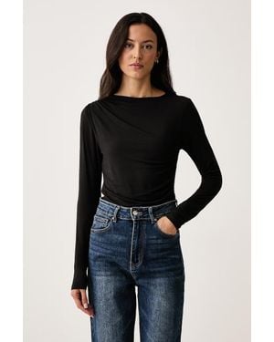 DKNY Maglietta A Maniche Lunghe Da Donna - Blu