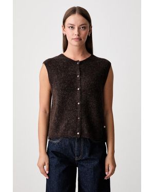 Mos Mosh Gilet Da Donna Con Lana Almine - Nero