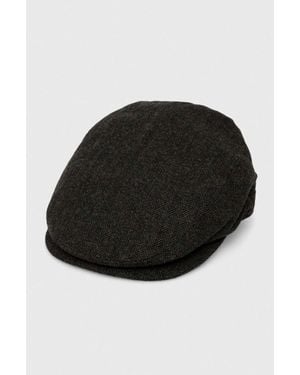 Barbour Berretto Piatto Da Uomo Con Lana - Nero