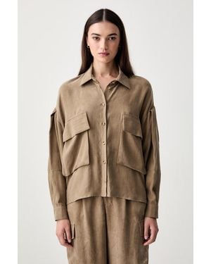 ViCOLO Camicia Safari Da Donna - Marrone