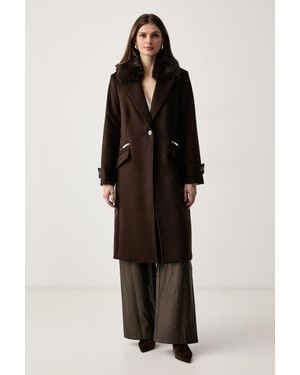 Guess Cappotto Da Donna Con Misto Lana New Karole - Nero