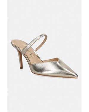 Guess Ciabatte Slide Tacchi Alti Da Donna - Metallizzato