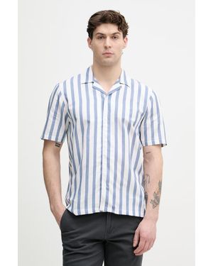 Lindbergh Camicia Da Uomo Con Lino - Bianco