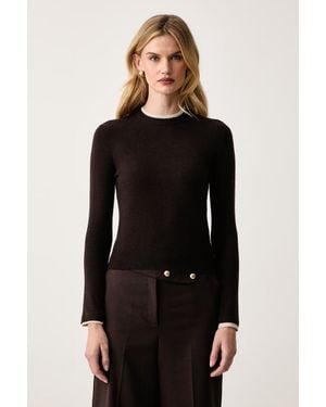 ARMANI EXCHANGE Maglione Da Donna Con Misto Lana - Nero