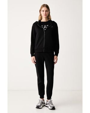EA7 Tuta Da Donna Con Cotone - Nero