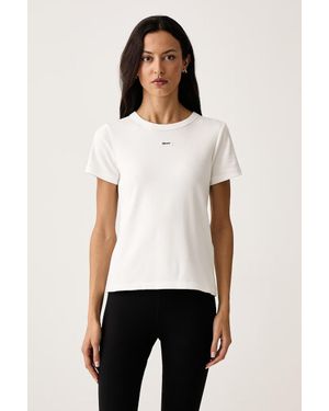 DKNY T-Shirt Lounge Da Donna Con Cotone - Bianco