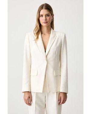 Twinset Giacca Da Donna Con Misto Lana - Bianco