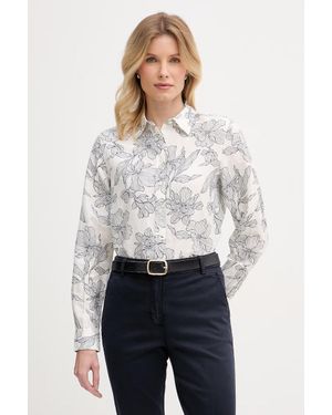 GANT Camicia Da Donna Con Lino - Bianco