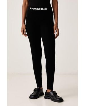 ERMANNO FIRENZE Leggings Da Donna Con Lana - Nero