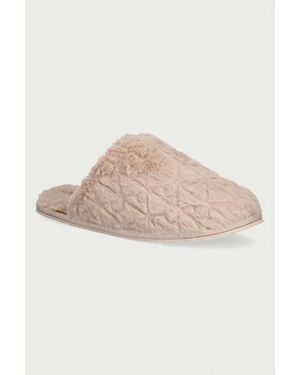 Calvin Klein Ciabatte Da Donna Home Slipper Fur Aop - Neutro