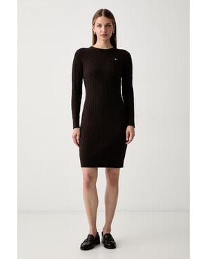 GANT Vestito Maglione Con Cotone - Nero