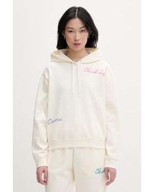 Converse Felpa Con Cappuccio Da Donna - Bianco