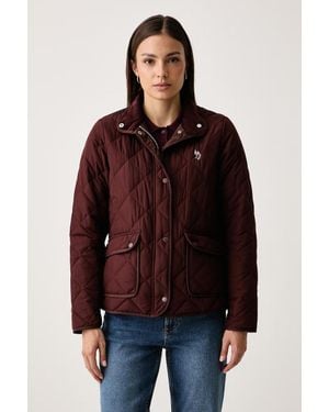 U.S. POLO ASSN. Giacca Di Mezza Stagione Da Donna Quilted Jacket - Rosso