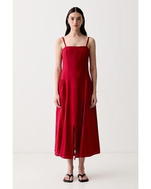 INTROPIA Vestito Svasato - Rosso