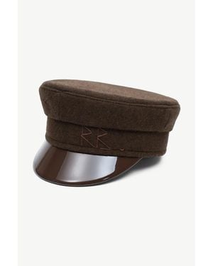 Ruslan Baginskiy Berretto Piatto Da Donna Con Lana Wool-Blend Baker Boy Cap - Marrone