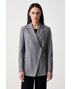 Sisley Giacca Doppiopetto Da Donna Con Lana - Grigio