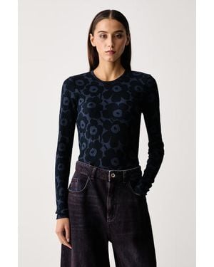 Marimekko Maglietta A Maniche Lunghe Da Donna - Blu