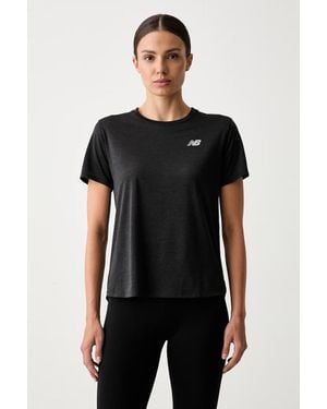 New Balance T-Shirt Sportivo Da Donna - Nero