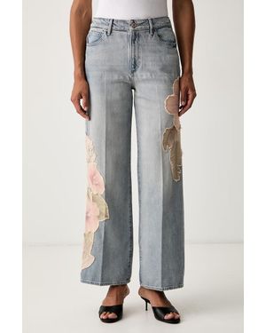 Guess Wide Leg Da Donna Rey - Grigio