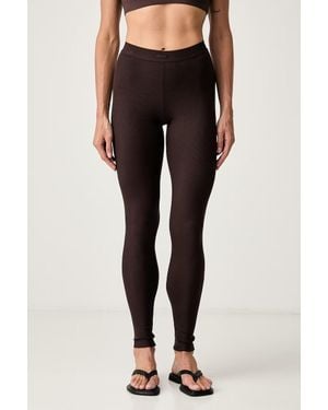 Guess Leggings Da Donna Con Modal Blossom - Nero